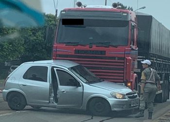 Acidentes deixam trânsito lento no entroncamento da BR 153 e RS 135 em Erechim