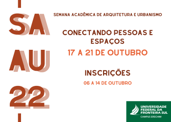 UFFS abre inscrições para Semana Acadêmica de Arquitetura e Urbanismo