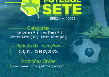 Inscrições para o Campeonato Municipal de Futebol Sete 2023 iniciam nesta terça-feira