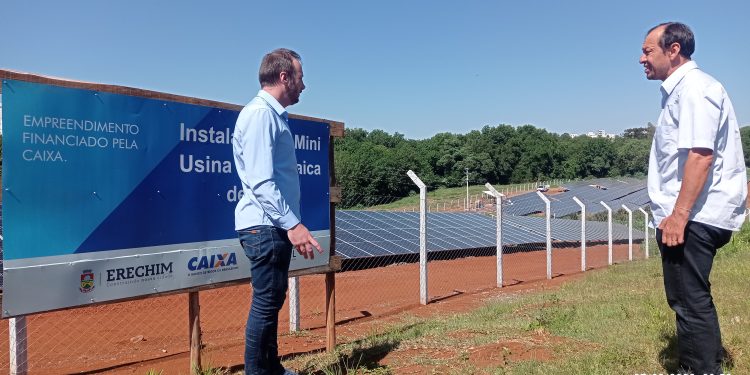 Prefeito em exercício, Flávio Tirello visita obras do Investe + Erechim
