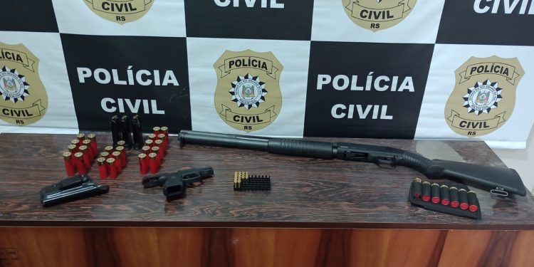 Polícia Civil apreende armas utilizadas em disputa entre grupos criminosos em Erechim