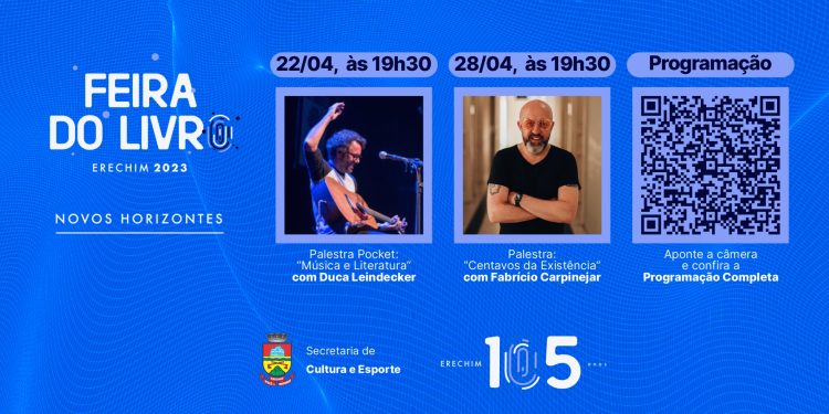 24ª Feira do Livro de Erechim acontece de 22 a 29 de abril na Praça Jayme Lago