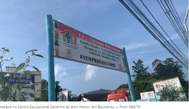 Quatro crianças são mortas em ataque a creche em Blumenau