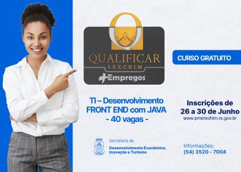 Inscrições abertas para curso TI – Desenvolvimento FRONT END com JAVA
