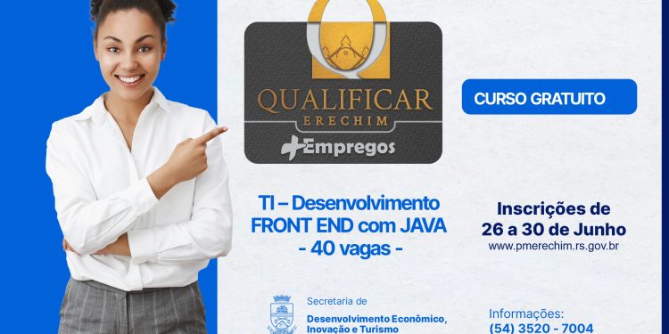 Inscrições abertas para curso TI – Desenvolvimento FRONT END com JAVA