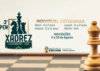 Inscrições para Campeonato de Xadrez iniciam nesta sexta-feira