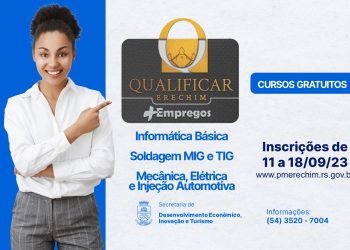 Qualificar Erechim + Empregos: Prefeitura abre inscrições para três cursos de qualificação gratuitos