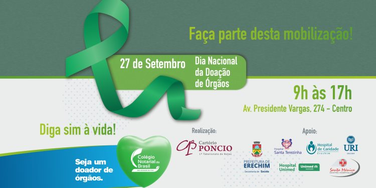 Erechim terá mobilização no Dia Nacional da Doação de Órgãos