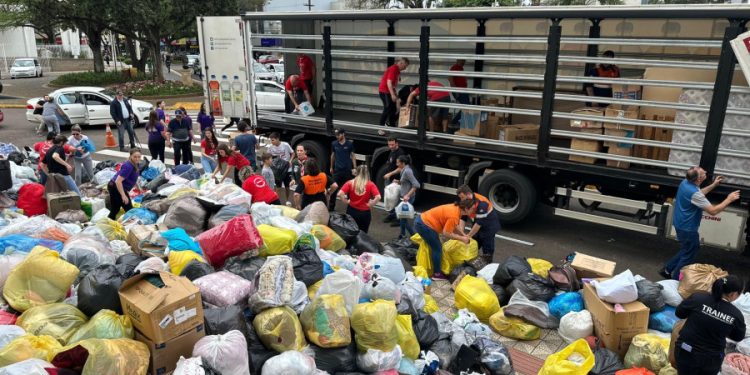 Saiba tudo o que foi arrecadado em doações em Erechim para os atingidos pela enchente no RS