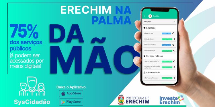 Transformação Digital alcança 75% dos serviços públicos de Erechim