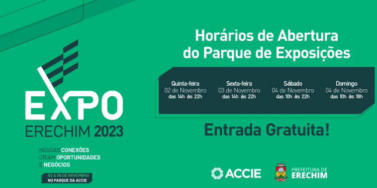 Expo Erechim 2023 inicia nesta quinta (2) com abertura dos portões as 14h