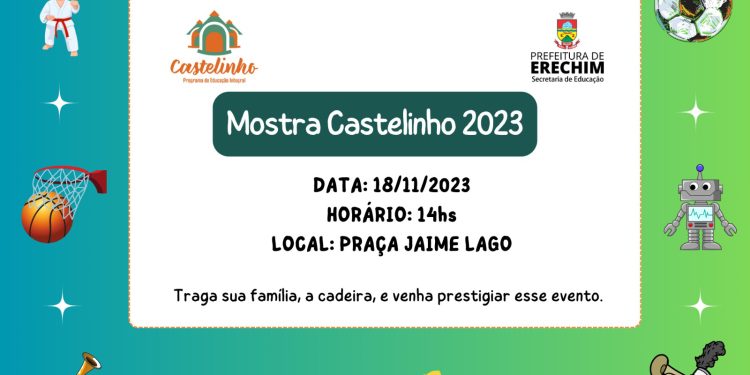 Mostra Castelinho 2023 acontece neste sábado na Praça Jayme Lago
