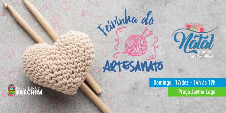Natal Erechim 2023: Feirinha do Artesanato será domingo na Praça Jayme Lago