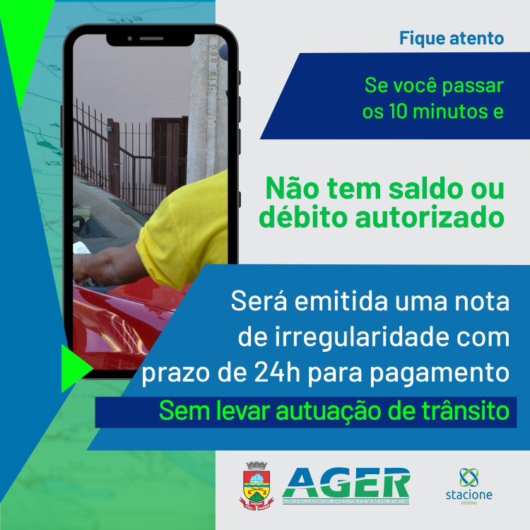 Atenção: Prefeitura, AGER e concessionária definem alterações em regras do Estacionamento Rotativo