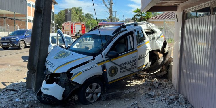 Viatura policial envolvida em acidente em Erechim estava em perseguição a criminosos