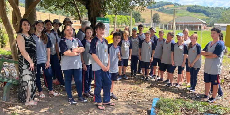 Estudantes auxiliam na ampliação do Meliponário da Escola Municipal Jaguaretê