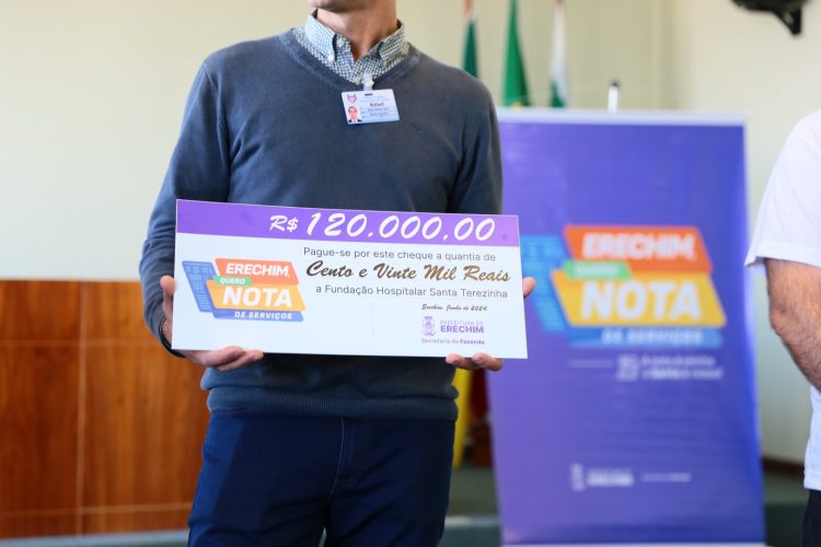 Prefeitura repassa R$ 120 mil do programa Erechim Quero Nota de Serviços para Hospital Santa Terezinha