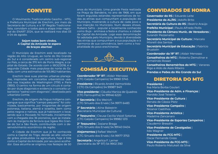 Inter-Regional do Enart prepara estrutura para grande evento em Erechim no início de agosto: Alimentação, estacionamento, acessos, 19ª RT divulga serviço completo ao público