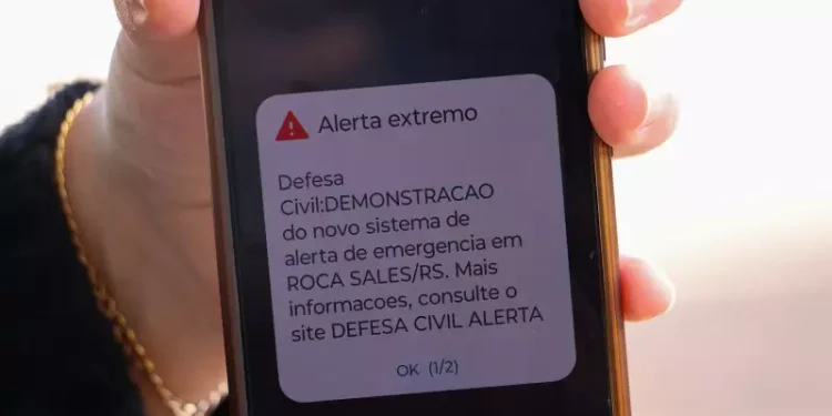 Defesa Civil realizará teste com envio de alertas sobre desastres naturais para 36 municípios gaúchos