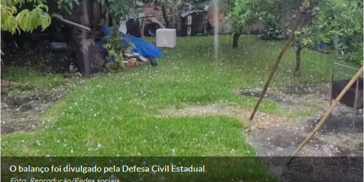 Queda de granizo provoca estragos em pelo menos 15 municípios gaúchos
