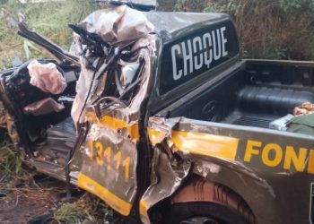 Viatura da BM se envolve em grave acidente na  ERS 135 em Getúlio Vargas e deixa policial ferido