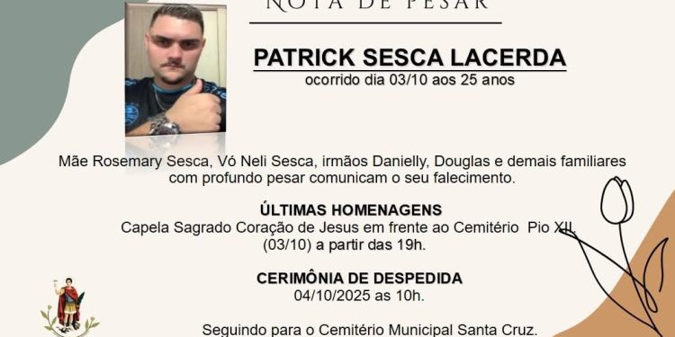 Motociclista vítima de grave acidente em Erechim será sepultado neste sábado