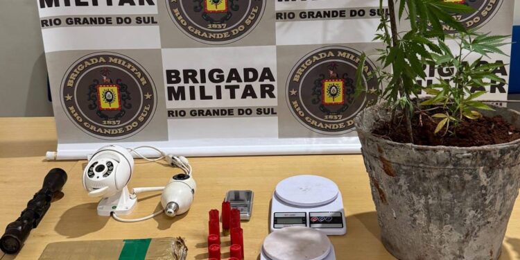 Brigada Militar prende homem por tráfico de entorpecentes em Getúlio Vargas