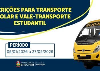 Seguem inscrições para transporte escolar e vale-transporte estudantil
