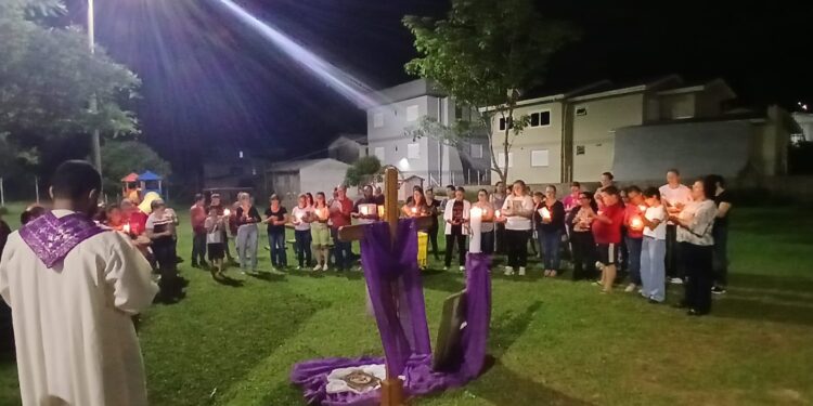Encontros ao ar livre marcam preparação para a Páscoa na Paróquia Nossa Senhora da Salete