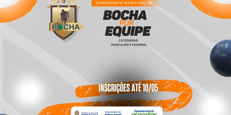 Inscrições abertas para o Campeonato Municipal de Bocha por Equipe