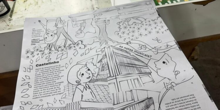 Um passeio pela história de Erechim em páginas para colorir