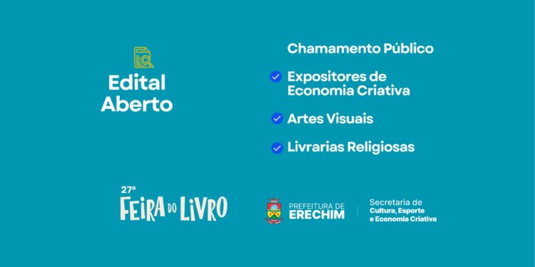 Feira do Livro de Erechim abre inscrições para expositores da Feira Criativa