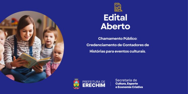 Aberto Chamamento Público para credenciamento de Contadores de Histórias para eventos culturais