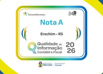 Erechim conquista destaque nacional em transparência contábil e fiscal e recebe nota A em ranking do Tesouro Nacional