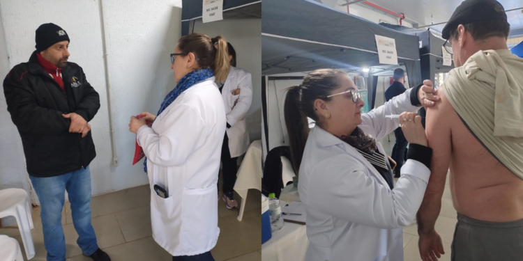 Campanha Julho Amarelo leva informação, prevenção e vacinação para trabalhadores de Erechim