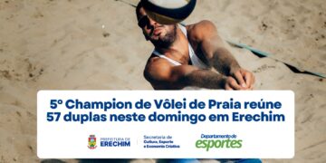 5º Champion de Vôlei de Praia reúne 57 duplas neste domingo em Erechim