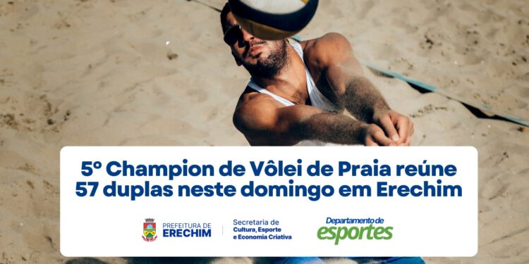 5º Champion de Vôlei de Praia reúne 57 duplas neste domingo em Erechim