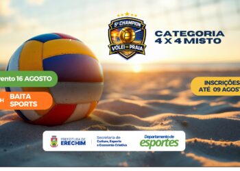 5º Champion de Vôlei de Praia está com inscrições abertas para a categoria 4×4 Misto