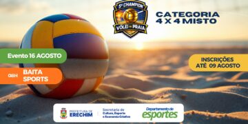 5º Champion de Vôlei de Praia está com inscrições abertas para a categoria 4×4 Misto
