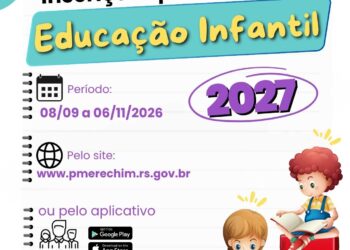 Inscrições para novos estudantes da Educação Infantil ano de 2027 começam na terça-feira