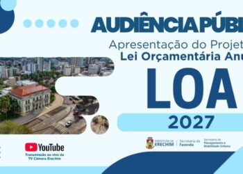 Proposta da Lei Orçamentária Anual 2027 será apresentada na próxima semana em Audiência Pública