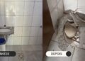 Banheiro público é vandalizado menos de 24 horas após ser reaberto
