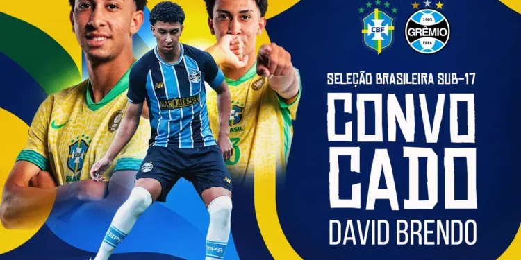 David Brendo, do Grêmio, é convocado para a Copa do Mundo Sub-17